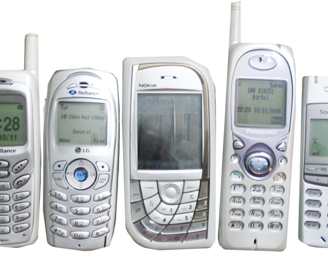 Several cell phones